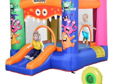 Easycomfort Casa Gioco Castello Gonfiabile Gigante per Bambini 3-8 anni Trampolino Rimbalzante Colorato con Scivolo e Canestro 250cmx180cmx175cm Hot on Sale