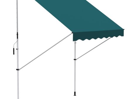 Easycomfort Tenda da Sole da Esterno 2x1.5m a Rullo con Manovella, Altezza e Angolazione Regolabile, Verde Supply