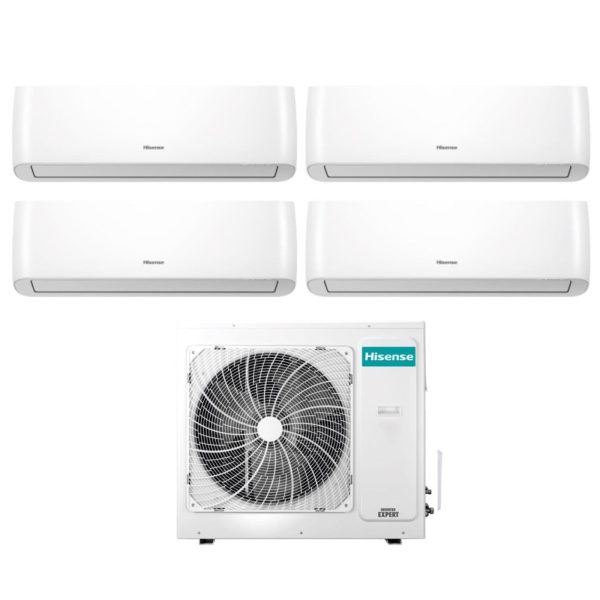 Climatizzatore Condizionatore Hisense Quadri Split Inverter serie ENERGY PRO 12+12+12+12 con 4AMW105U4RAA R-32 Wi-Fi Integrato 12000+12000+12000+12000 - Novità For Sale