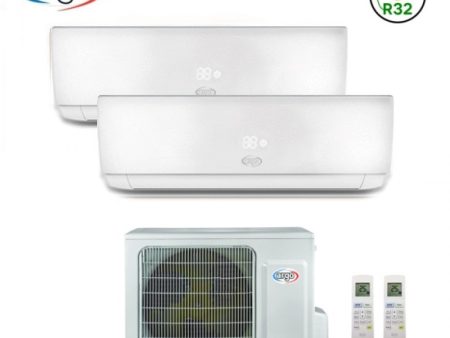 CLIMATIZZATORE CONDIZIONATORE ARGO DUAL SPLIT INVERTER serie ECOLIGHT 9+12 R-32 classe A++ A+ 9000+12000 Supply