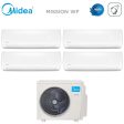 Climatizzatore Condizionatore Midea Quadri Split Inverter serie MISSION WF 12+12+12+12 con 4N-105K R-410 Wi-Fi Optional 12000+12000+12000+12000 Hot on Sale