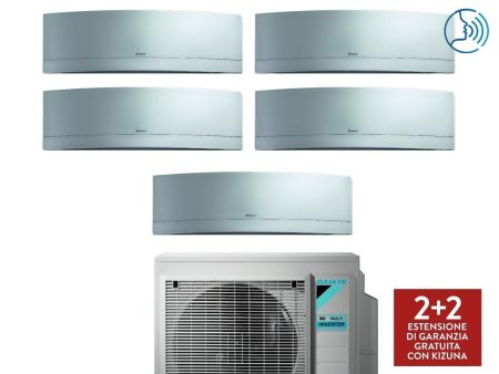 Climatizzatore Condizionatore Daikin Bluevolution Penta Split Inverter serie EMURA SILVER 9+9+9+9+9 con 5MXM90N R-32 Wi-Fi Integrato 9000+9000+9000+9000+9000 colore Argento - Garanzia Italiana Cheap