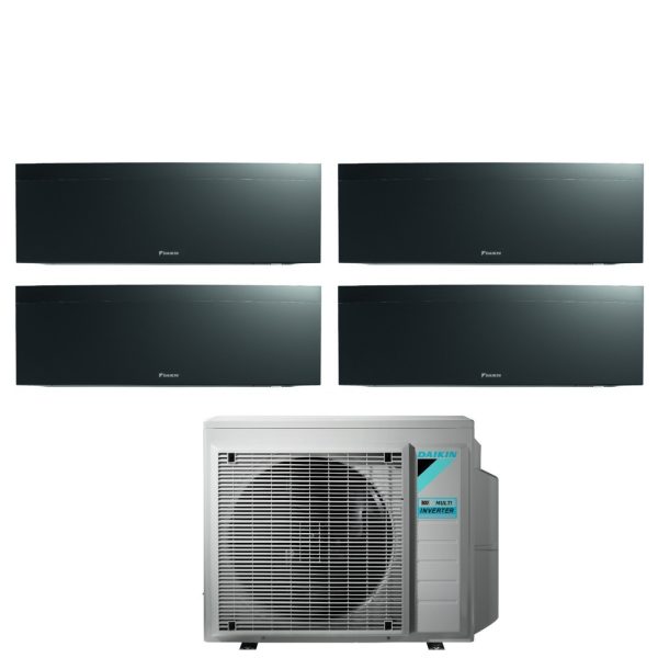 Climatizzatore Condizionatore Daikin Bluevolution Quadri Split Inverter serie EMURA BLACK III 7+7+7+18 con 4MXM68N R-32 Wi-Fi Integrato 7000+7000+7000+18000 Colore Nero  - Garanzia Italiana For Cheap