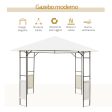 Easycomfort Gazebo 3x3 m con Tettuccio Rinforzato e 4 Viti, in Acciaio Verniciato a Polvere, Nero e Crema For Discount