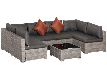 Easycomfort Set Salotto da Esterni 4 Pezzi con 3 Divani e 1 Tavolino da Caffè, in Rattan PE, Cuscini Inclusi For Cheap