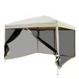 Easycomfort Gazebo da Giardino 3x3m con Zanzariera, Acciaio e Tessuto Oxford, Cachi For Discount