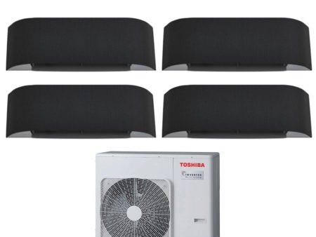 Climatizzatore Condizionatore Toshiba Quadri Split Inverter serie HAORI 10+10+13+13 (9+9+12+12) RAS-4M27U2AVG-E R-32 Wi-Fi Integrato 10000+10000+13000+13000 (9000+9000+12000+12000) Grigio Scuro Cheap