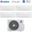 Climatizzatore Condizionatore Gree Quadri Split Inverter serie PULAR 7+9+9+9 con GWHD(36)NK6OO R-32 Wi-Fi Integrato 7000+9000+9000+9000 Sale