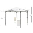 Easycomfort Gazebo 3x3 m con Tettuccio Rinforzato e 4 Viti, in Acciaio Verniciato a Polvere, Nero e Crema For Discount