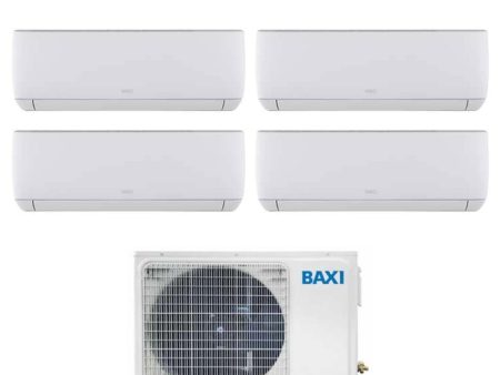 Climatizzatore Condizionatore Baxi Quadri Split Inverter Serie Astra 7+7+9+18 con LSGT100-4M R-32 Wi-Fi Optional 7000+7000+9000+18000 - Novità Sale