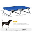 Easycomfort Brandina per Cani Cuccia Lettino Rialzata Pieghevole per Esterno Interno 71x58x20cm, Blu Fashion