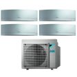 Climatizzatore Condizionatore Daikin Bluevolution Quadri Split Inverter serie EMURA SILVER 9+9+12+12 con 4MXM68N R-32 Wi-Fi Integrato 9000+9000+12000+12000 colore Argento - Garanzia Italiana Cheap