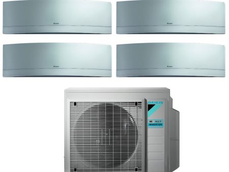 Climatizzatore Condizionatore Daikin Bluevolution Quadri Split Inverter serie EMURA SILVER 9+9+12+12 con 4MXM68N R-32 Wi-Fi Integrato 9000+9000+12000+12000 colore Argento - Garanzia Italiana Cheap