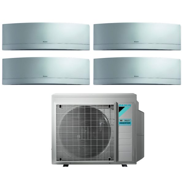 Climatizzatore Condizionatore Daikin Bluevolution Quadri Split Inverter serie EMURA SILVER 9+9+12+12 con 4MXM68N R-32 Wi-Fi Integrato 9000+9000+12000+12000 colore Argento - Garanzia Italiana Cheap