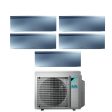 Climatizzatore Condizionatore Daikin Bluevolution Penta Split Inverter serie EMURA SILVER III 9+9+9+9+18 con 5MXM90N R-32 Wi-Fi Integrato 9000+9000+9000+9000+18000 Colore Argento  - Garanzia Italiana Online Sale