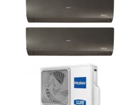 Climatizzatore Condizionatore Haier Dual Split Inverter serie FLEXIS PLUS BLACK 12+15 con 2U50S2SM1FA R-32 Wi-Fi Integrato Colore Nero 12000+15000 Online now