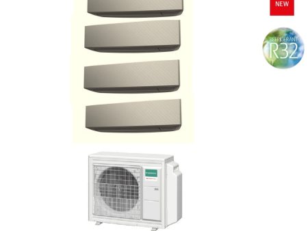 Climatizzatore Condizionatore General Fujitsu Trial Split Inverter KETA Silver  7+7+7+7 btu con AOHG30KBTA4 R-32 7000+7000+7000+7000 Wi-Fi Optional - Novita Sale