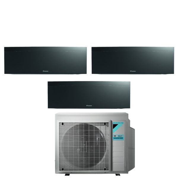 Climatizzatore Condizionatore Daikin Bluevolution Trial Split Inverter serie EMURA BLACK III 7+7+18 con 3MXM68N R-32 Wi-Fi Integrato 7000+7000+18000 Colore Nero - Garanzia Italiana Online