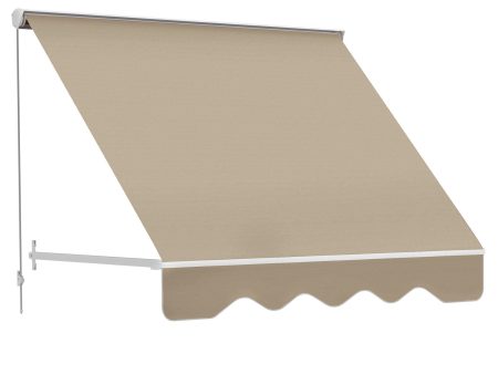 Easycomfort Tenda da Sole a Caduta con Rullo Avvolgibile e Angolazione Regolabile 0-120°, 180×70cm, Beige Sale