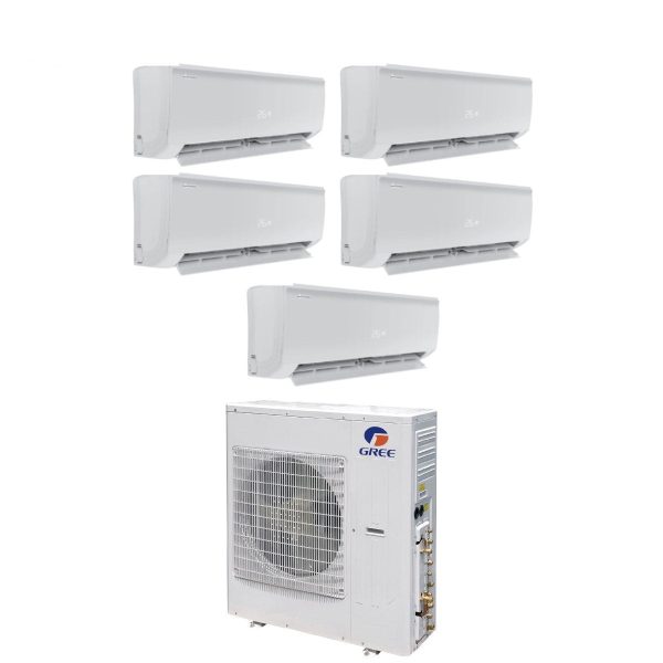 Climatizzatore Condizionatore Gree Penta Split Inverter serie BORA PLUS 9+9+9+12+12 con GWHD(42)NK6LO R-32 Wi-Fi Optional 9000+9000+9000+12000+12000 For Discount