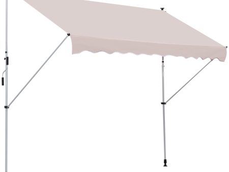 Easycomfort Tenda da Sole a Bracci 3x1.5m con Manovella e Struttura Telescopica, Beige For Discount