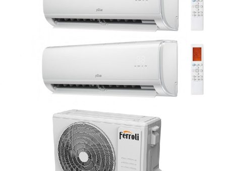 Climatizzatore Condizionatore Dual Split Inverter Ferroli Giada M 9000+18000 btu con 21-3 Wi-Fi Integrato Alexa e Google HOME 9+18  - NOVITA Cheap