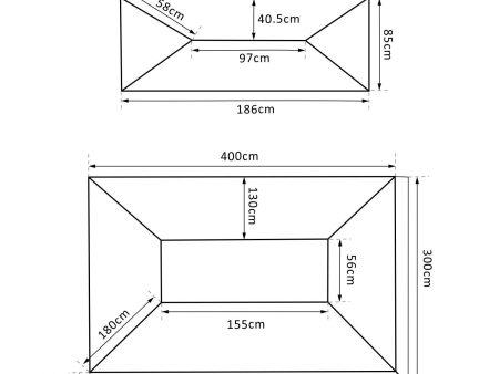 Easycomfort Copertura per Gazebo da Giardino Tetto Sostitutivo Anti-UV Impermeabile in Poliestere 3x4m, Crema Fashion