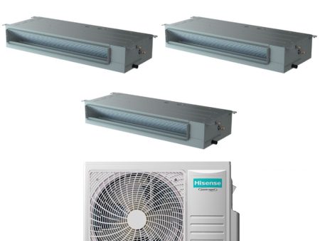 Climatizzatore Condizionatore Hisense Trial Split Inverter Canalizzato Canalizzabile 12+12+12 con 3AMW72U4RJC R-32 Wi-Fi Optional 12000+12000+12000 Con Telecomando di Serie Cheap