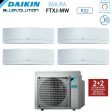 Climatizzatore Condizionatore Daikin Bluevolution Quadri Split Inverter serie EMURA WHITE 9+9+9+12 con 4MXM80N R-32 Wi-Fi Integrato 9000+9000+9000+12000 colore Bianco - Garanzia Italiana on Sale