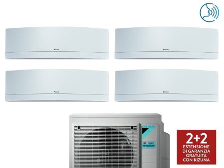 Climatizzatore Condizionatore Daikin Bluevolution Quadri Split Inverter serie EMURA WHITE 9+9+9+12 con 4MXM80N R-32 Wi-Fi Integrato 9000+9000+9000+12000 colore Bianco - Garanzia Italiana on Sale