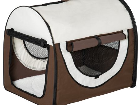 Easycomfort Trasportino per Animali Domestici Pieghevole in Oxford con Cuscino Rimovibile Lavabile e Borsa per Trasporto, 70x51x59cm, Marrone For Cheap