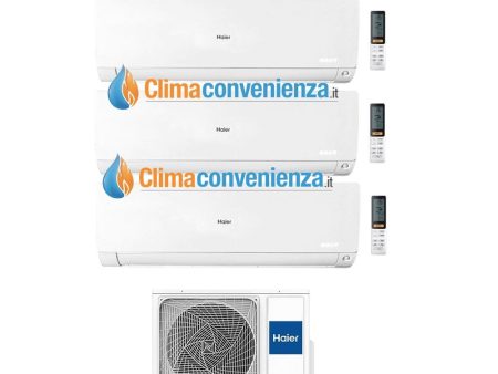 Climatizzatore Condizionatore Trial Split Inverter HAIER serie FLEXIS White 7000+7000+7000 btu con 3U55S2SR2FA R-32 Wi-Fi 7+7+7 - NOVITA  Supply