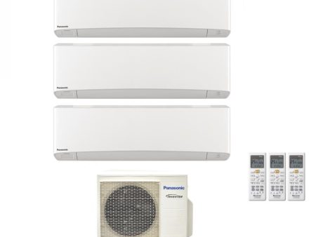 Climatizzatore Condizionatore Panasonic Trial Split Inverter serie ETHEREA WHITE 9+9+12 con CU-3Z68TBE R-32 Wi-Fi Integrato Colore Bianco 9000+9000+12000 For Sale