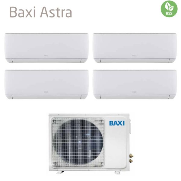 Climatizzatore Condizionatore Baxi Quadri Split Inverter Serie Astra 7+12+12+12 con LSGT100-4M R-32 Wi-Fi Optional 7000+12000+12000+12000 - Novità Online Hot Sale