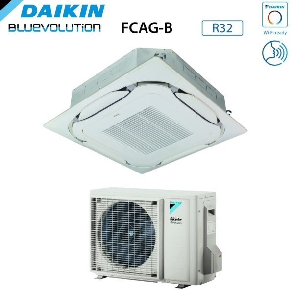 Climatizzatore Condizionatore Daikin Bluevolution Inverter a Cassetta Round Flow 24000 Btu FCAG71B + RZAG71MV1 Monofase R-32 Wi-Fi Optional Con Griglia Standard e Comando a Infrarossi Inclusi Cheap