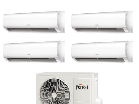 Climatizzatore Condizionatore Ferroli Quadri Split Inverter Serie DIAMANT PLUS M 7+7+9+9 con 28-4 R-32 Wi-Fi Integrato 7000+7000+9000+9000 - Novità Discount