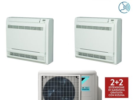 Climatizzatore Condizionatore Daikin Bluevolution a Pavimento Dual Split Inverter serie FVXM-F 12+18 con 2MXM50A R-32 Wi-Fi Optional Con Telecomando ad Infrarossi Incluso 12000+18000 Garanzia Italiana Cheap