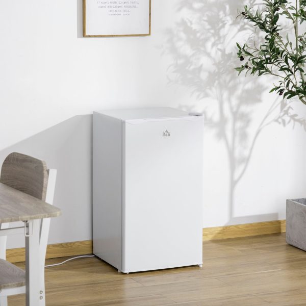 EasyComfort Frigo Portatile da 91L con Termostato Regolabile, Scaffali a Parete, Ripiani e un Cassetto, in Metallo e Plastica, 47.5x44.2x84cm, Bianco Online now