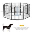 Easycomfort Recinto per Cani e per Cuccioli, Recinto Modulare per Cani da Interno ed Esterno in Metallo e Acciaio 8 Pannelli 80x80cm For Discount