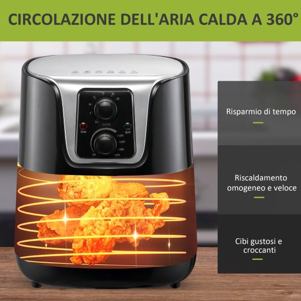 EASYCOMFORT Friggitrice ad Aria 1300W con Temperatura Regolabile - Nero Cheap