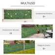 Easycomfort Rotolo di Siepe Artificiale per Balcone e Giardino in PE Anti-UV, Siepe Finta con Foglie Verde Scuro 300x100cm Hot on Sale