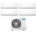 Climatizzatore Condizionatore Hisense Quadri Split Inverter serie ENERGY PRO 9+9+12+12 con 4AMW81U4RAA R-32 Wi-Fi Integrato 9000+9000+12000+12000 - Novità Sale