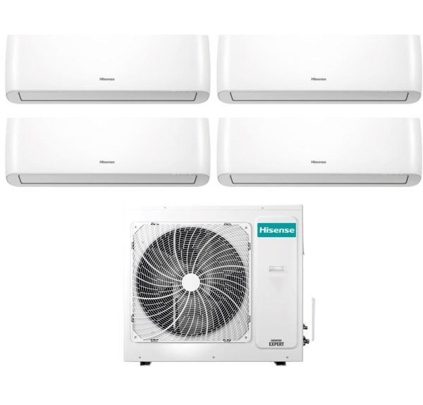 Climatizzatore Condizionatore Hisense Quadri Split Inverter serie ENERGY PRO 9+9+12+12 con 4AMW81U4RAA R-32 Wi-Fi Integrato 9000+9000+12000+12000 - Novità Sale