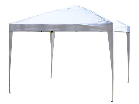 EASYCOMFORT Gazebo Struttura in Acciaio Pieghevole Rivestimento Tessuto Oxford Bianco 3x3m Online now