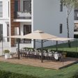 Easycomfort Gazebo da Giardino 3x3 m con Tenda Parasole Laterale, Altezza 288 cm, Cachi on Sale