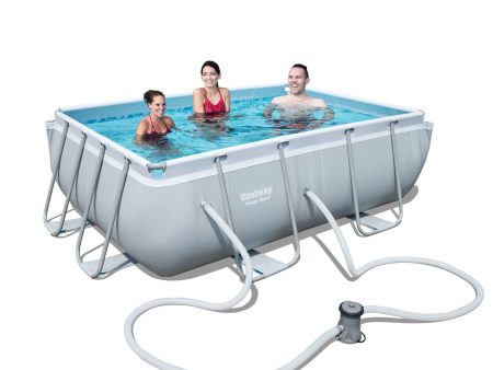 Piscina Bestway Fuori Terra Rettangolare Power Steel con Pompa filtrante da 1.249 l h cod. 56629 Online