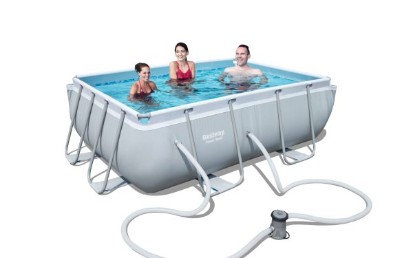 Piscina Bestway Fuori Terra Rettangolare Power Steel con Pompa filtrante da 1.249 l h cod. 56629 Online