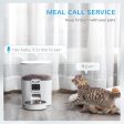 EASYCOMFORT Distributore Automatico Cibo Gatti e Cani con Ciotola e Timer, 1-6 Pasti al Giorno, 20.5x25x28cm Supply