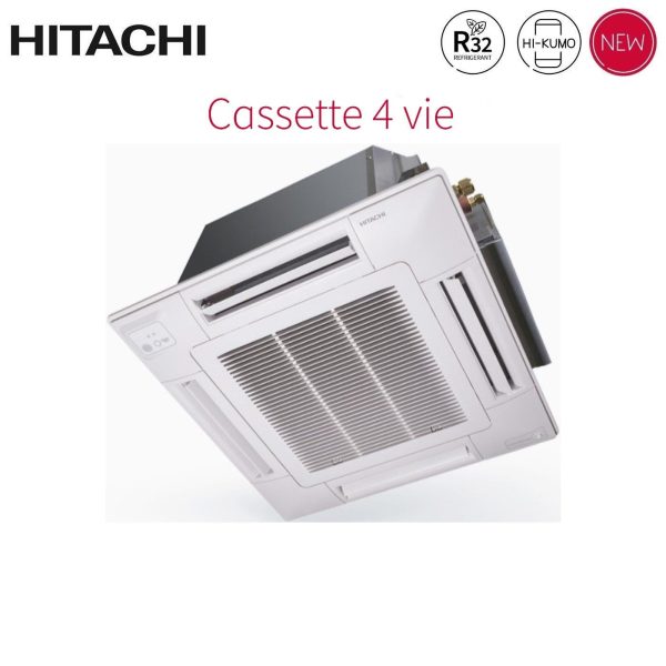 Unità Interna a Cassetta 4 Vie Hitachi 12000 Btu RAI-35RPE R-32 Wi-Fi Optional con Griglia Inclusa Discount