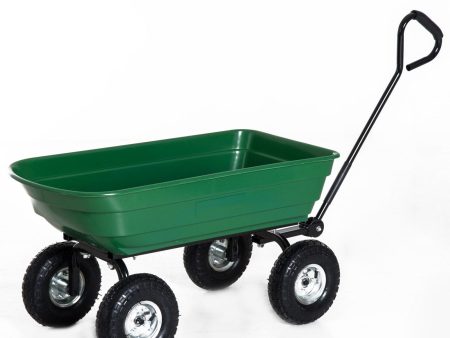 EASYCOMFORT Carrello Rimorchio a Mano da Giardino, Verde, Nero, 108x50x84cm Discount